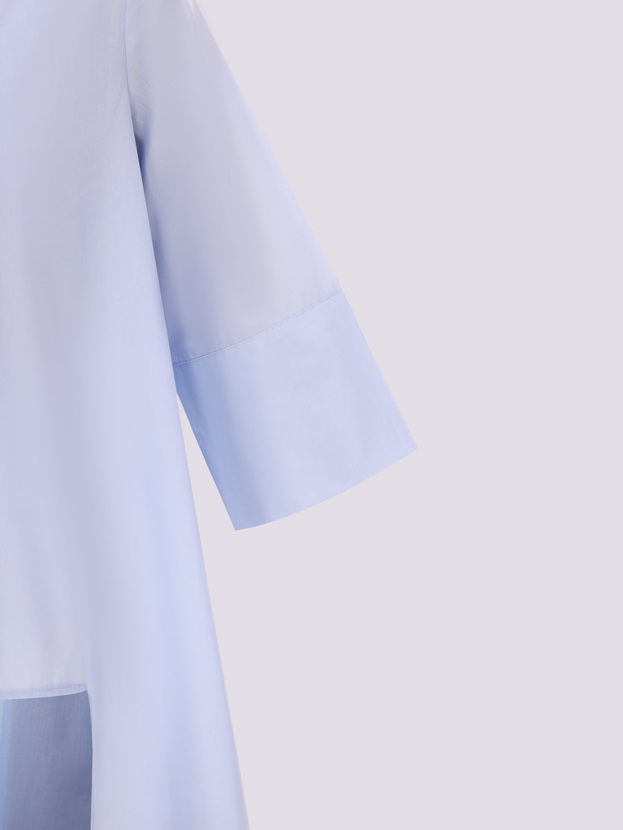 SYNCC BY J. - ICE BLUE OVERSIZED ASYMMETRICAL SHIRT