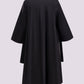 SYNCC BY J. - BLACK OVERSIZED ASYMMETRICAL SHIRT