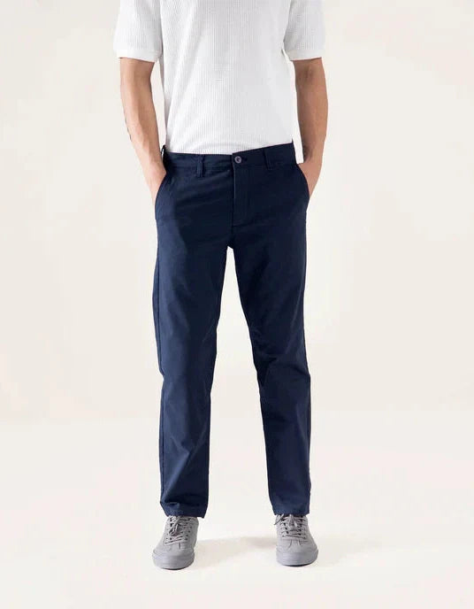 STRAIGHT COTTON PANTS
