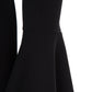 Black Crop Shoulder Frill Sleeves Bodycon Dress