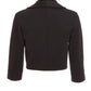 Black Shawl Collar puff sleeves Crop Jacket