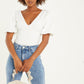 Cream Puff Sleeves Bodysuit