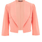 Coral Puff Sleeve Cropped Jacket