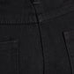 Black Denim Ripped Straight Leg Jeans
