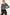 Black Knitted Leopard Print Jumper — M