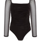 Mesh Square Neck Bodysuit