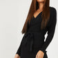 Black Batwing Knitted Jumper Dress