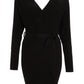 Black Batwing Knitted Jumper Dress