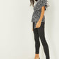 Silver Animal Print Top