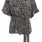 Silver Animal Print Top