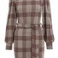 Berry Check Puff Sleeve Dress