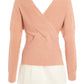Pink Knitted Wrap Jumper — M