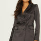 Black Satin Blazer