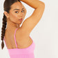 Pink Seamless Sports Bra — Medium