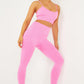 Pink Seamless Sports Bra — Medium