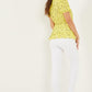Yellow Floral Wrap Top