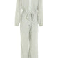 Sage Jacquard Wrap Palazzo Jumpsuit