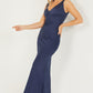 Navy Satin Slip Maxi Dress — 12