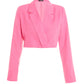Pink Cropped Tailored Blazer
