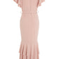 Frill Hem Midi Dress