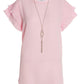 Pink Frill Sleeve Top