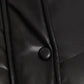 Black Short Faux Leather Gilet