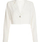 Cream Cropped Blazer