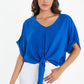 Tie Front Batwing Top