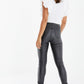 Black Faux Leather Skinny Jeans