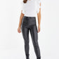 Black Faux Leather Skinny Jeans