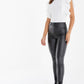 Black Faux Leather Skinny Jeans