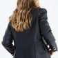Faux Leather Buttoned Blazer
