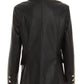 Faux Leather Buttoned Blazer