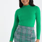 Ribbed Turtleneck Top