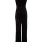 Black Velvet Wrap Palazzo Jumpsuit