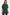 Black Green Animal Print Boxy Top — Green / 10