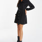Black Satin Diamante Shirt Mini Dress — 10