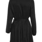 Black Satin Diamante Shirt Mini Dress — 10