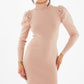 Stone Knit Turtle Neck Dress