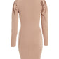 Stone Knit Turtle Neck Dress