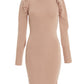 Stone Knit Turtle Neck Dress