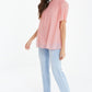Pink Chiffon Pleated Blouse