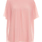 Pink Chiffon Pleated Blouse