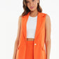 Orange Marcella Sleeveless Blazer
