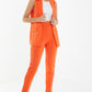 Orange Marcella Sleeveless Blazer
