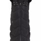 Black Padded Hooded Long Gilet