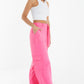 Pink Wide Leg Cargo Trousers â€” 8