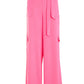 Pink Wide Leg Cargo Trousers â€” 8