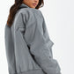 Grey Oversized Bomber Jacket