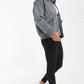 Grey Oversized Bomber Jacket